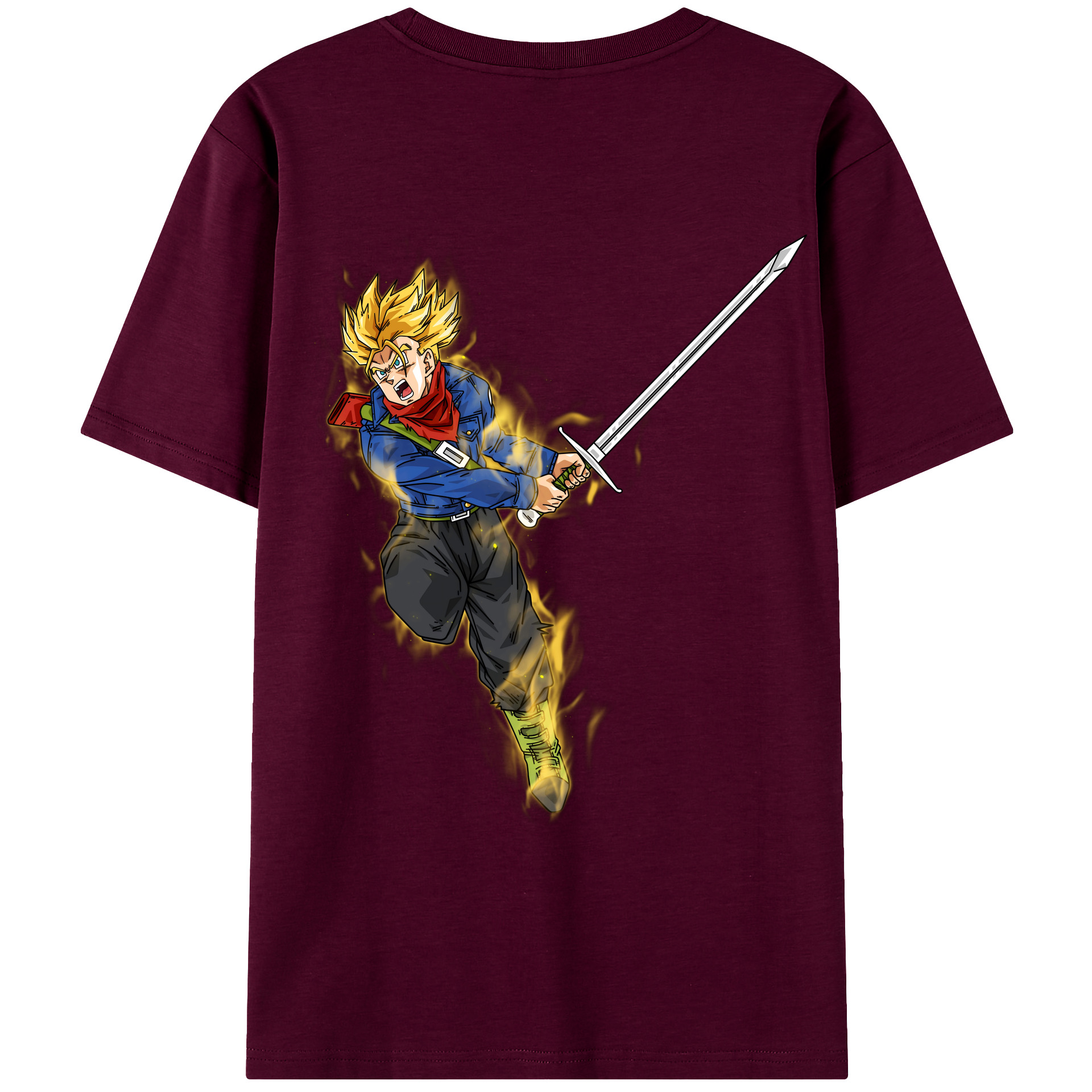 （画像用） ドラゴンボール トランクス（Torankusu）DRAGON BALL Trunks レディース半袖Tシャツ(バックプリント)